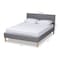 Baxton Studio Aneta Grey Upholstered King Size Platform Bed 156-9501 - alternate 7